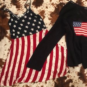 American flag dress (sweater not included)